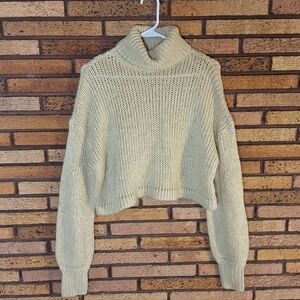 Nectar Clothing Medium Cozy Cream Turtleneck Knit Sweater